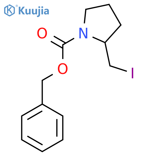 2-Iodomethyl-pyrrolidine-1-carboxylic acid benzyl ester structure
