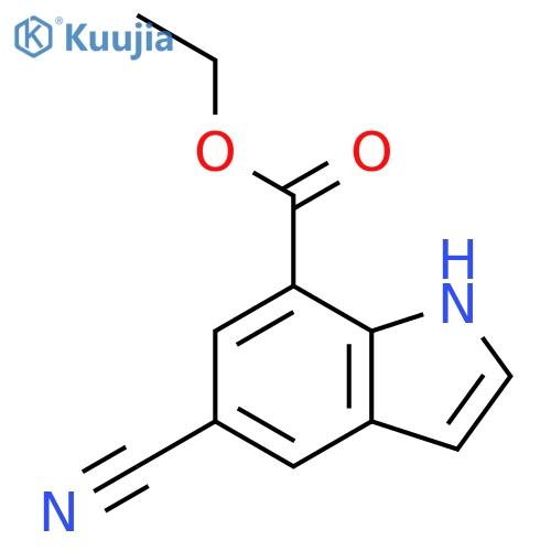 5-cyano-1H-Indole-7-carboxylic acid ethyl ester structure