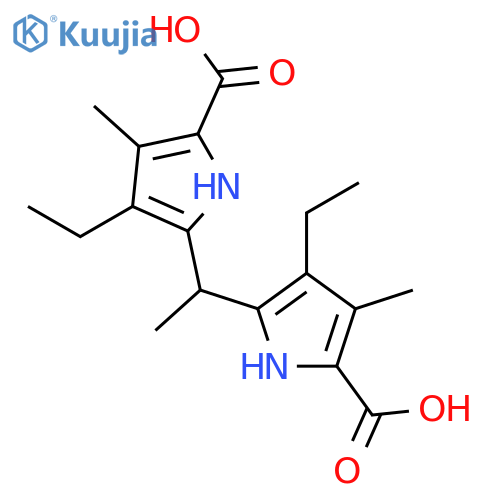 1H-Pyrrole-2-carboxylic acid, 5,5'-ethylidenebis[4-ethyl-3-methyl- structure