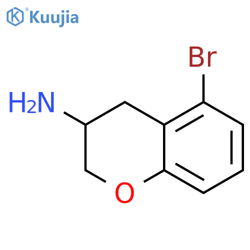 5-bromo-3,4-dihydro-2H-1-benzopyran-3-amine structure