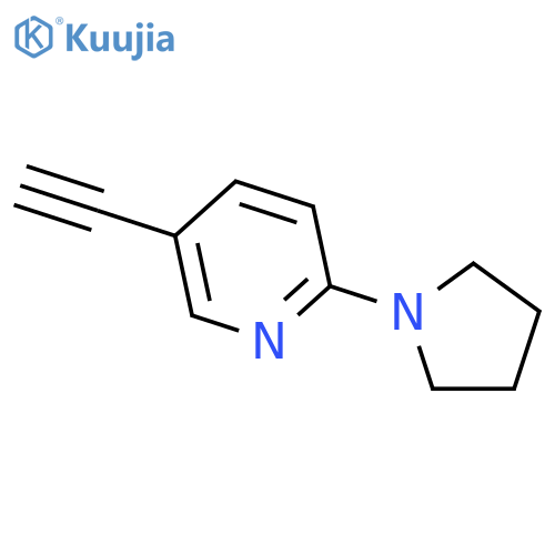 5-ethynyl-2-(pyrrolidin-1-yl)pyridine structure