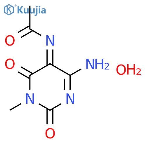 5-Acetylamino-6-amino-3-methyluracil Hydrate structure