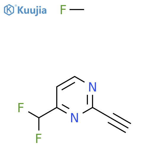 4-(Difluoromethyl)-2-ethynylpyrimidine;fluoromethane structure