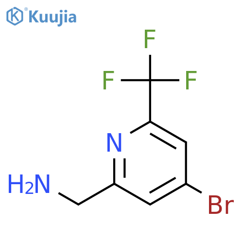 [4-bromo-6-(trifluoromethyl)pyridin-2-yl]methanamine structure