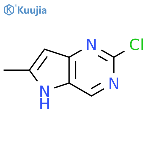 2-chloro-6-methyl-5H-pyrrolo[3,2-d]pyrimidine structure