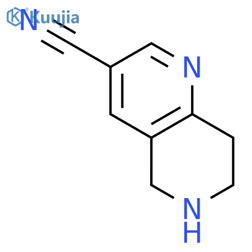 5,6,7,8-tetrahydro-1,6-naphthyridine-3-carbonitrile structure