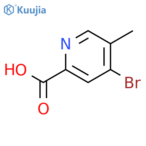 4-bromo-5-methyl-pyridine-2-carboxylic acid structure