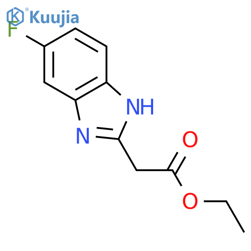 ethyl 2-(6-fluoro-1H-benzimidazol-2-yl)acetate structure