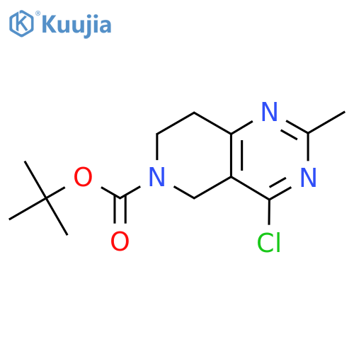 tert-butyl 4-chloro-2-methyl-7,8-dihydro-5H-pyrido[4,3-d]pyrimidine-6-carboxylate structure