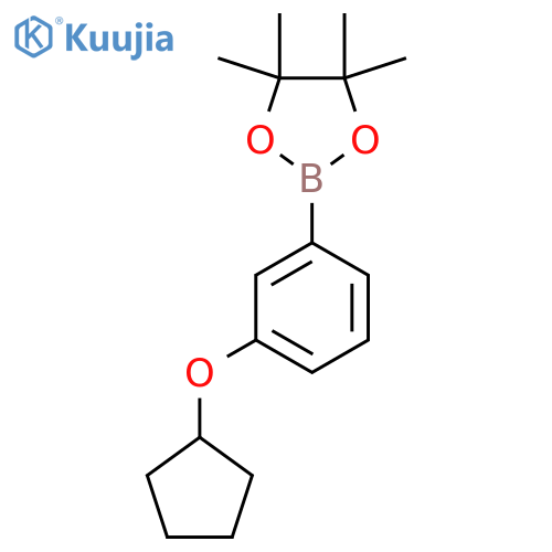 2-4-(cyclopentyloxy)phenyl-4,4,5,5-tetramethyl-1,3,2-dioxaborolane structure