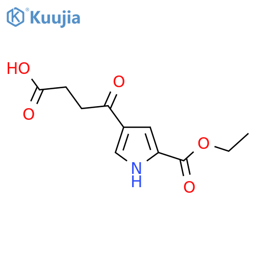 4-5-(ethoxycarbonyl)-1H-pyrrol-3-yl-4-oxobutanoic acid structure