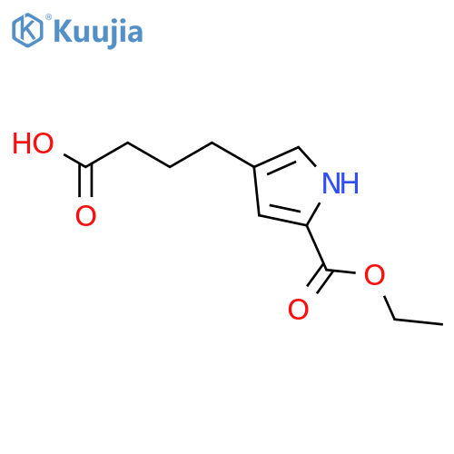 1H-Pyrrole-3-butanoic acid, 5-(ethoxycarbonyl)- structure