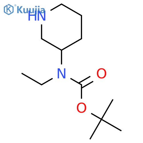 Ethyl-(R)-piperidin-3-yl-carbamic acid tert-butyl ester structure