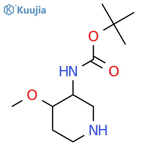 tert-butyl N-[trans-4-methoxypiperidin-3-yl]carbamate structure