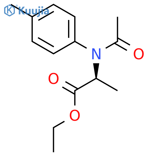 L-Alanine, N-acetyl-N-(4-methylphenyl)-, ethyl ester structure