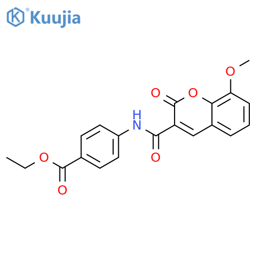 ethyl 4-(8-methoxy-2-oxo-2H-chromene-3-amido)benzoate structure