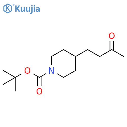 1-Piperidinecarboxylic acid, 4-(3-oxobutyl)-, 1,1-dimethylethyl ester structure