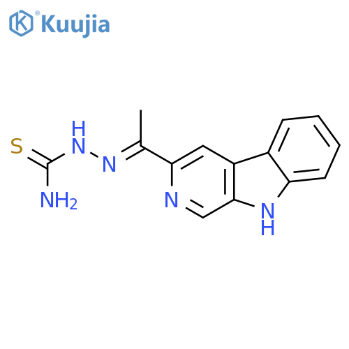 Hydrazinecarbothioamide,2-[1-(9H-pyrido[3,4-b]indol-3-yl)ethylidene]- structure