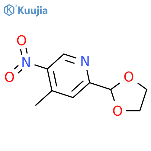 2-(1,3-dioxolan-2-yl)-4-methyl-5-nitropyridine structure