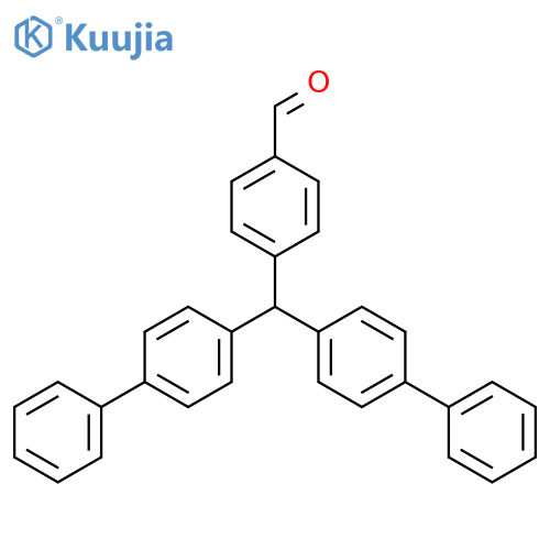 4-(Di([1,1'-biphenyl]-4-yl)methyl)benzaldehyde structure