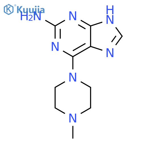 6-(4-methyl-1-piperazinyl)-9H-Purin-2-amine structure