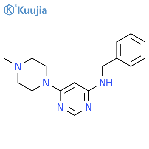 N-Benzyl-6-(4-methylpiperazin-1-yl)pyrimidin-4-amine structure