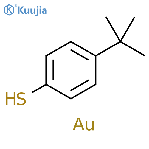 Benzenethiol, 4-(1,1-dimethylethyl)-, gold(1+) salt (1:1) structure