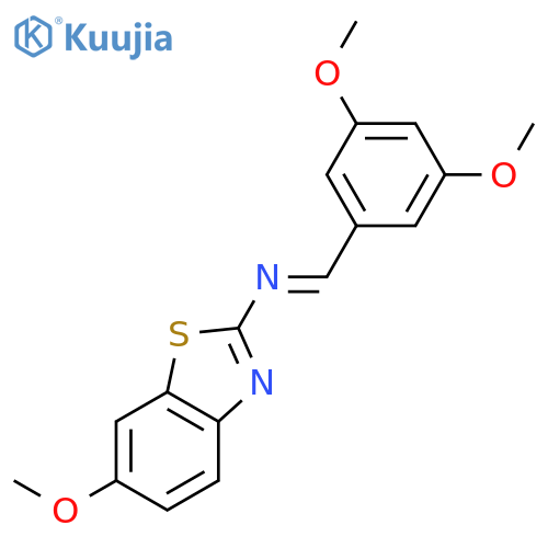 2-Benzothiazolamine, N-[(3,5-dimethoxyphenyl)methylene]-6-methoxy- structure