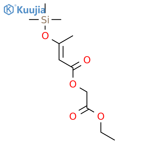 2-Butenoic acid, 3-[(trimethylsilyl)oxy]-, 2-ethoxy-2-oxoethyl ester structure