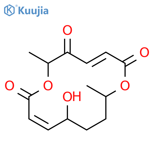 (3E,6R,9E,11R,14R)-11-hydroxy-6,14-dimethyl-1,7-dioxacyclotetradeca-3,9-diene-2,5,8-trione structure