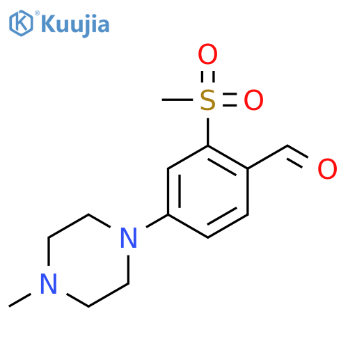 4-(4-Methyl-1-piperazinyl)-2-(methylsulfonyl)benzaldehyde structure