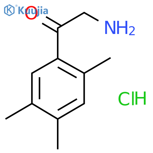 2-amino-1-(2,4,5-trimethylphenyl)ethan-1-one hydrochloride structure