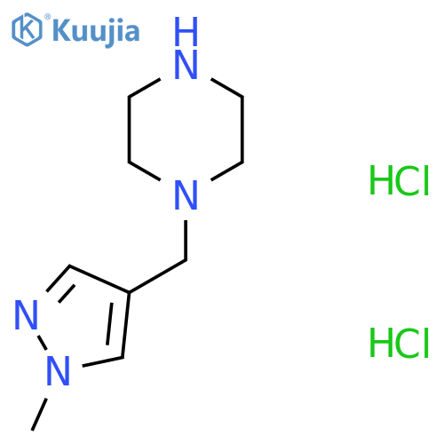 1-[(1-Methyl-1H-pyrazol-4-yl)methyl]piperazine dihydrochloride structure