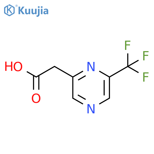 2-6-(trifluoromethyl)pyrazin-2-ylacetic acid structure