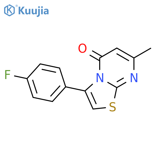 5H-Thiazolo[3,2-a]pyrimidin-5-one, 3-(4-fluorophenyl)-7-methyl- structure