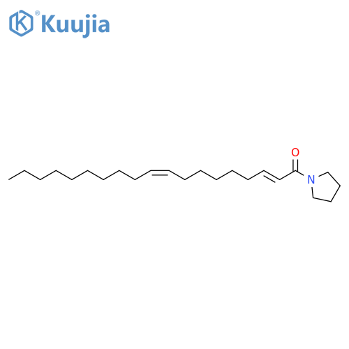 Pyrrolidine,1-[(2E,9Z)-1-oxo-2,9-nonadecadienyl]- (9CI) structure