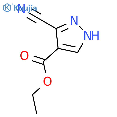 ethyl 3-cyano-1H-pyrazole-4-carboxylate structure