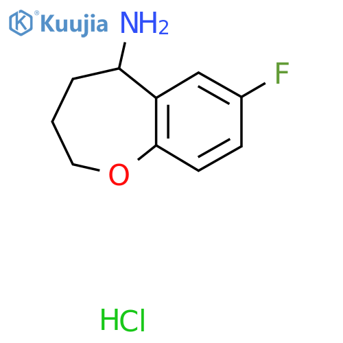 7-Fluoro-2,3,4,5-tetrahydro-benzoboxepin-5-ylamine Hydrochloride structure