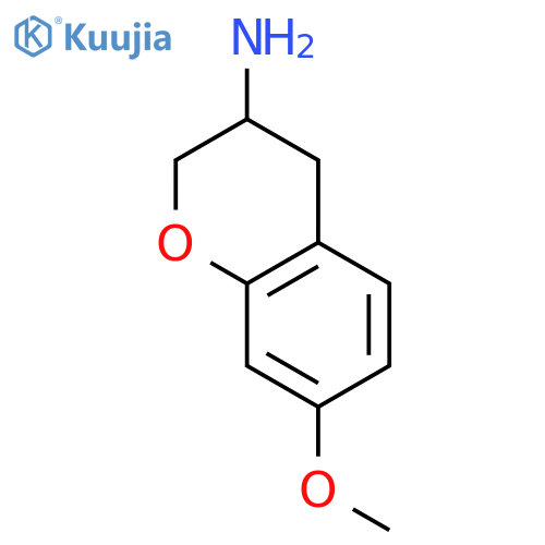 7-methoxy-3,4-dihydro-2H-1-benzopyran-3-amine structure