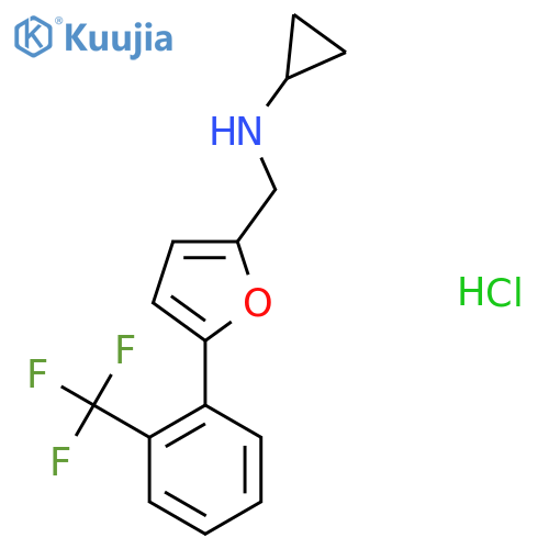 N-({5-2-(Trifluoromethyl)phenylfuran-2-yl}methyl)cyclopropanamine Hydrochloride structure