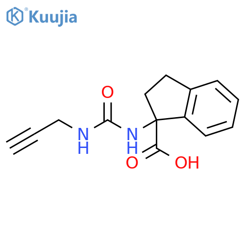 1-{(Prop-2-yn-1-yl)carbamoylamino}-2,3-dihydro-1H-indene-1-carboxylic Acid structure