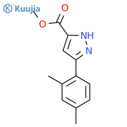 methyl 3-(2,4-dimethylphenyl)-1H-pyrazole-5-carboxylate structure