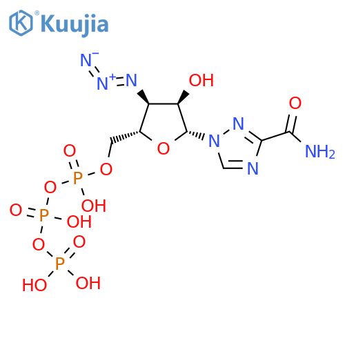 1H-1,2,4-Triazole-3-carboxamide,1-[3-azido-3-deoxy-5-O-[hydroxy[[hydroxy(phosphonooxy)phosphinyl]oxy]phosphinyl]-b-D-ribofuranosyl]- structure