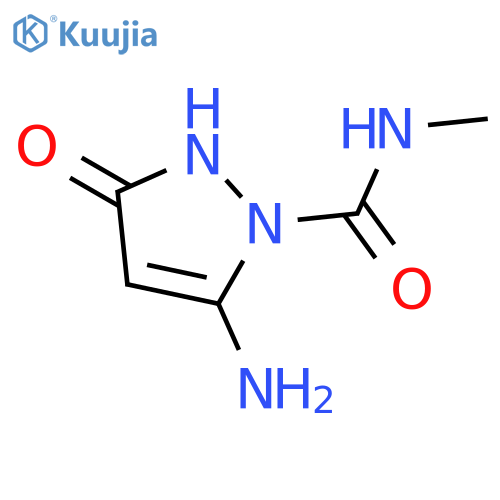 1H-Pyrazole-1-carboxamide,5-amino-2,3-dihydro-N-methyl-3-oxo- structure