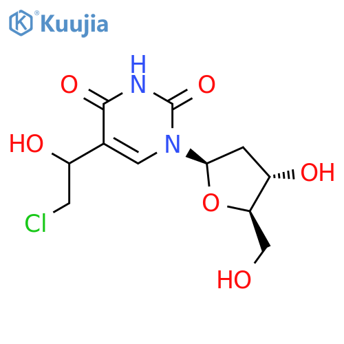 Uridine, 5-(2-chloro-1-hydroxyethyl)-2'-deoxy-, (R)- structure