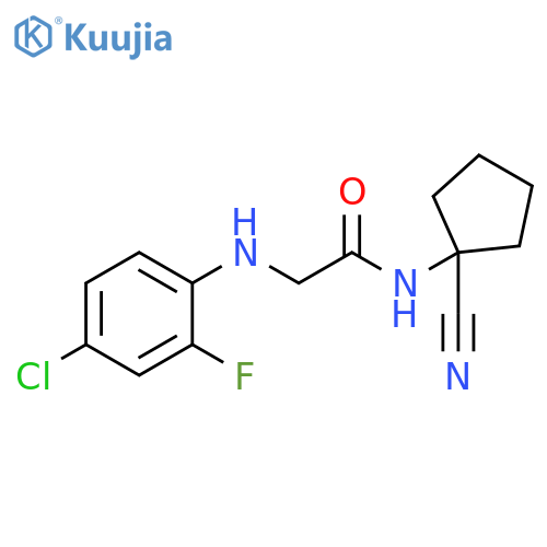 2-(4-chloro-2-fluorophenyl)amino-N-(1-cyanocyclopentyl)acetamide structure