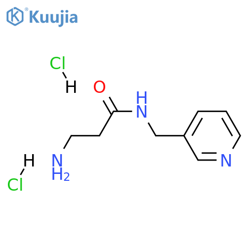 3-amino-N-[(pyridin-3-yl)methyl]propanamide dihydrochloride structure