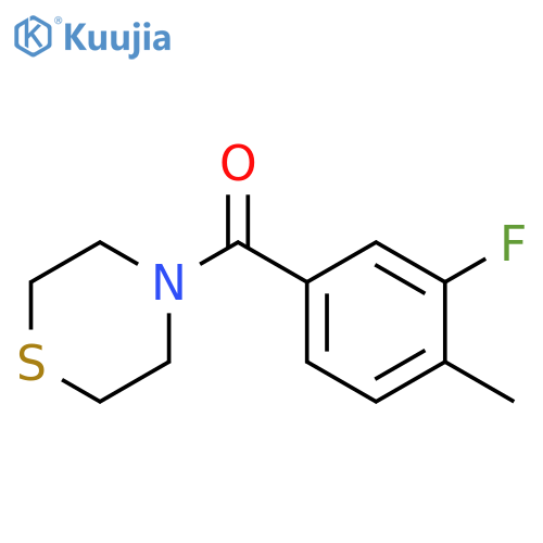 (3-fluoro-4-methylphenyl)(thiomorpholino)methanone structure