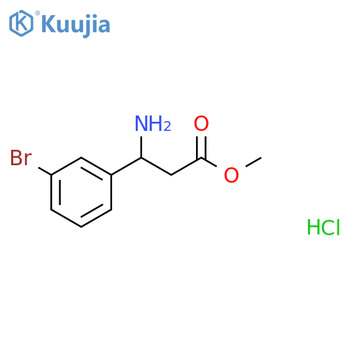 Methyl 3-amino-3-(3-bromophenyl)propanoate hydrochloride structure