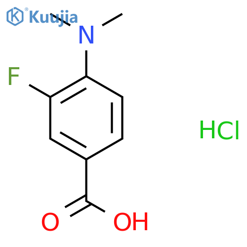 4-(Dimethylamino)-3-fluorobenzoic acid hydrochloride structure